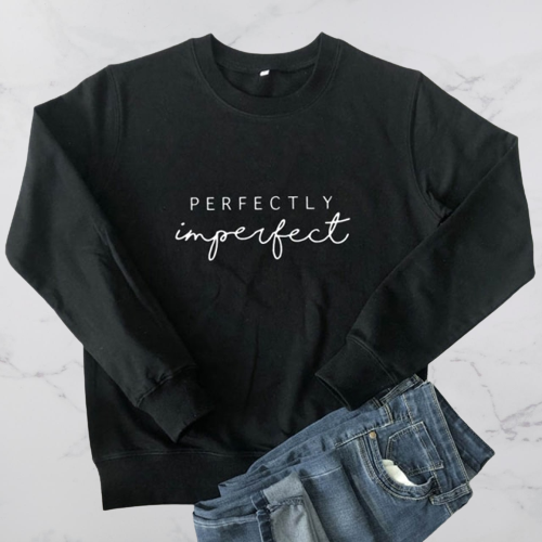 Perfectly Imperfect Long Sleeve Pullover - Positive Mentality Boutique 