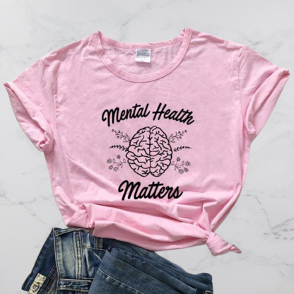 Mental Health Matters Brain T-shirt - Positive Mentality Boutique 