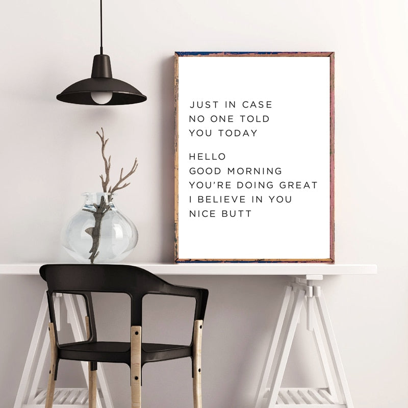 Just in Case Inspirational Poster - Positive Mentality Boutique 