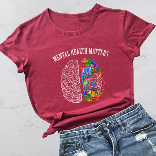 Mental Health Matters Colored T-Shirt - Positive Mentality Boutique 