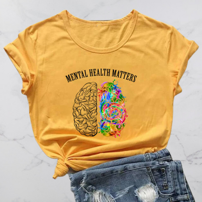 Mental Health Matters Colored T-Shirt - Positive Mentality Boutique 