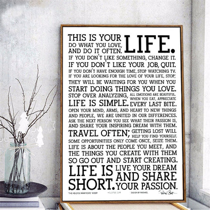 This is Your Life Poster - Positive Mentality Boutique 